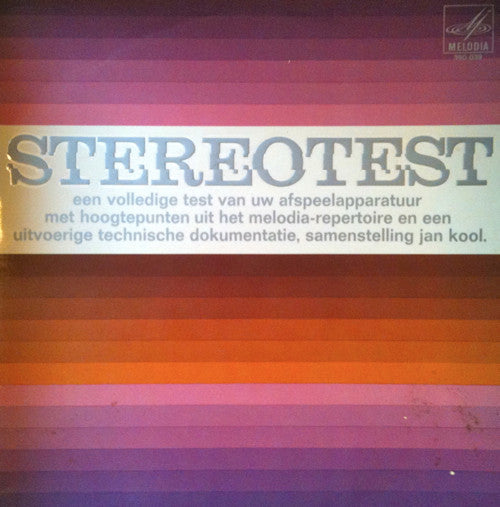 No Artist - Stereotest (LP) 50575 Vinyl LP Vinyl Goed / Hoes Goed