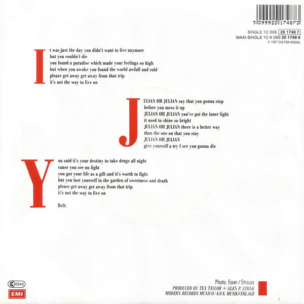 Mandy Winter - Julian Vinyl Singles Vinyl Goed / Hoes Goed