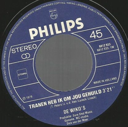 Wiko's - Tears I Cried For You 35079 36271