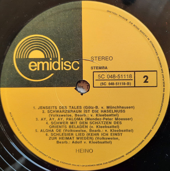 Heino - Heino (LP) Vinyl LP Vinyl Zeer Goed / Hoesje Goed "VINYLSINGLES.NL"