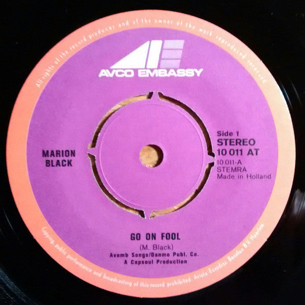 Marion Black - Go On Fool 17991