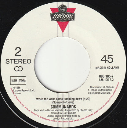 Communards - So Cold The Night 41127 Vinyl Singles Vinyl Zeer Goed / Hoesje Goed "VINYLSINGLES.NL"