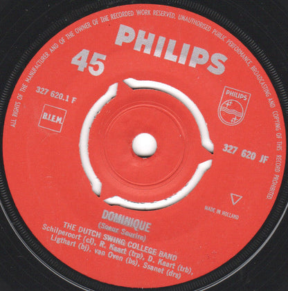 Dutch Swing College Band - Dominique Vinyl Singles Vinyl Zeer Goed / Hoesje Generic "VINYLSINGLES.NL"