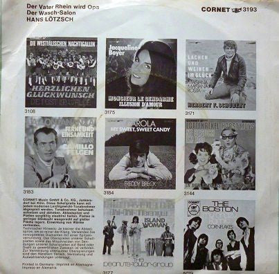 Hans Lötzsch - Der Waschsalon Vinyl Singles Vinyl Zeer Goed / Hoesje Goed "VINYLSINGLES.NL"