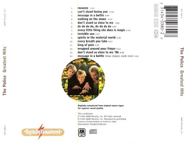 Police - Greatest Hits (CD) 70776 Compact Disc Goede Staat