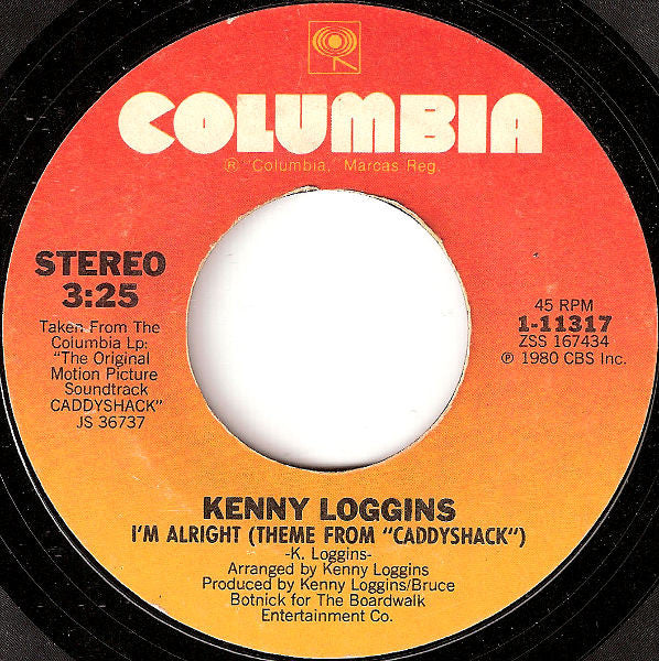 Kenny Loggins - I'm Alright (Theme From "Caddyshack") 42106 Vinyl Singles Vinyl Goed / Hoes Generic