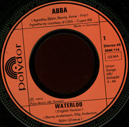 ABBA, Björn & Benny, Agnetha & Anni-Frid - Waterloo 41960 Vinyl Singles Vinyl Goed / Hoes Generic