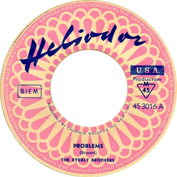 Everly Brothers - Problems 40582 Vinyl Singles Vinyl Goed / Hoes Generic