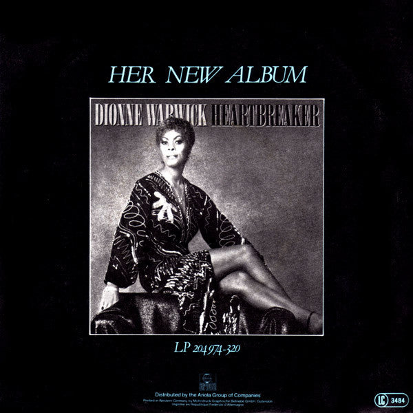 Dionne Warwick - Heartbreaker 39325 Vinyl Singles Vinyl Zeer Goed / Hoesje Goed "VINYLSINGLES.NL"