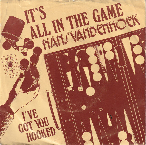 Hans Vandenhoek - It's All In The Game 30652 Vinyl Singles Vinyl Zeer Goed / Hoesje Goed "VINYLSINGLES.NL"
