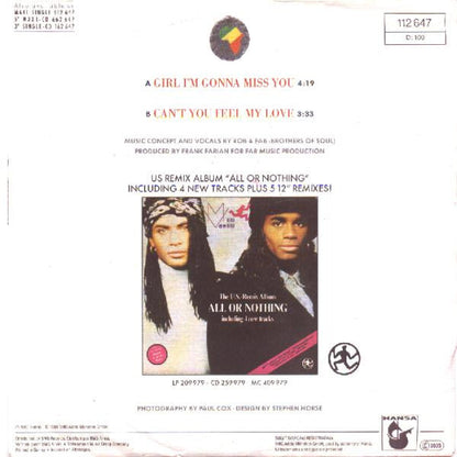 Milli Vanilli - Mädchen, ich werde dich vermissen 21917