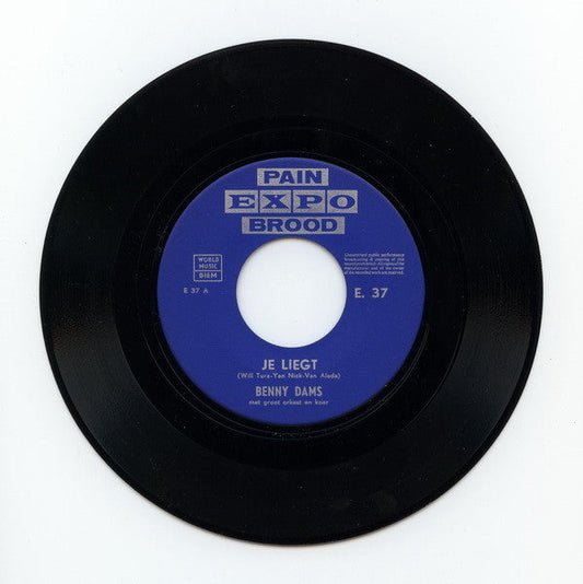 Benny Dams - Je Liegt Vinyl Singles Vinyl Zeer Goed / Hoesje Generic "VINYLSINGLES.NL"
