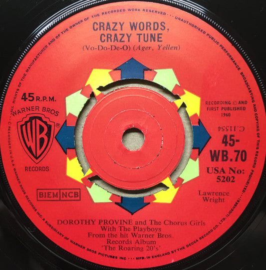 Dorothy Provine And The Roaring 20's The Girls - Crazy Words, Crazy Tune 41017 Vinyl Singles Vinyl Goed / Hoes Goed