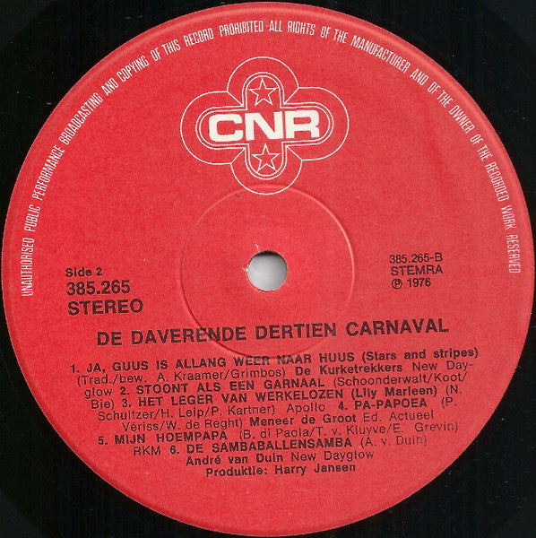 Various - De Daverende Dertien Carnaval (LP) 50050 Vinyl LP JUKEBOXSINGLES.NL   