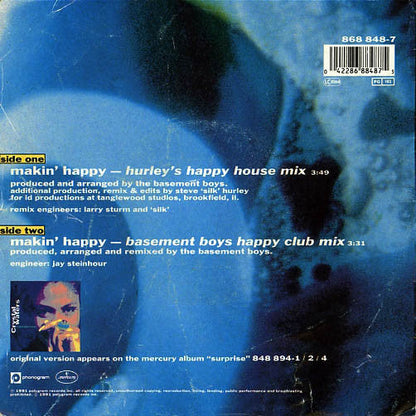 Crystal Waters - Makin Happy (B-Keus) Vinyl Singles Vinyl Zeer Goed / Hoesje Sticker "VINYLSINGLES.NL"