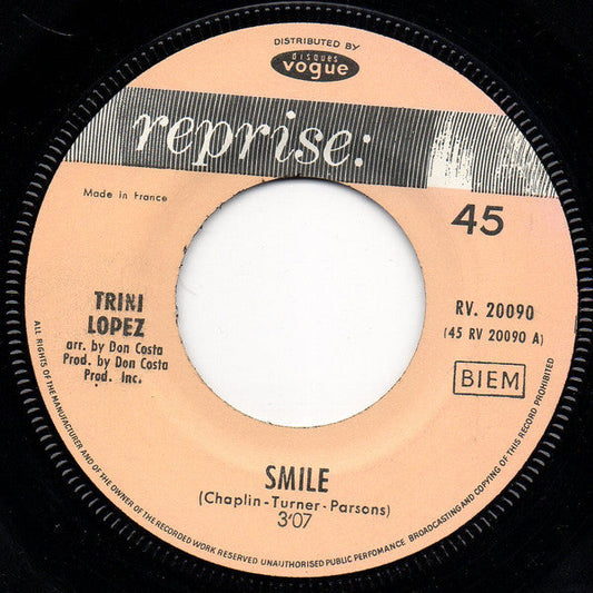 Trini Lopez - Smile 42237 Vinyl Singles Toevoegen Vinyl Goed / Hoes Generic