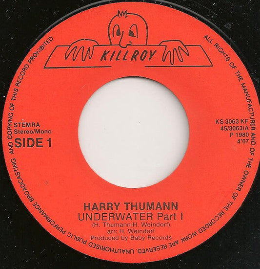 Harry Thumann - Underwater Part I & II Vinyl Singles Vinyl Zeer Goed / Hoesje Generic "VINYLSINGLES.NL"