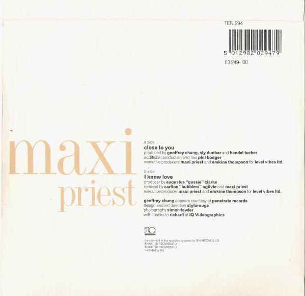 Maxi Priest - Close To You 20579