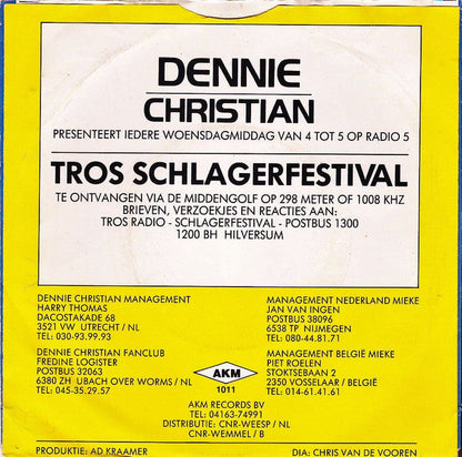 Dennie Christian & Mieke - Jij Bent Niet Meer Alleen 43545 Vinyl Singles Vinyl Zeer Goed / Hoesje Goed "VINYLSINGLES.NL"