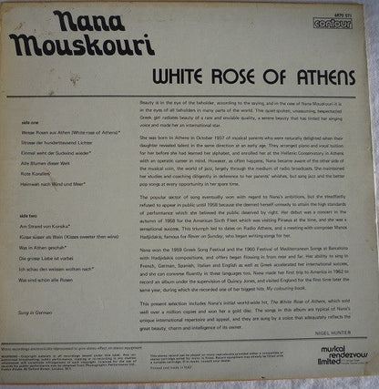 Nana Mouskouri - White Rose Of Athens (LP) 48559 Vinyl LP Vinyl Goed / Hoes Goed