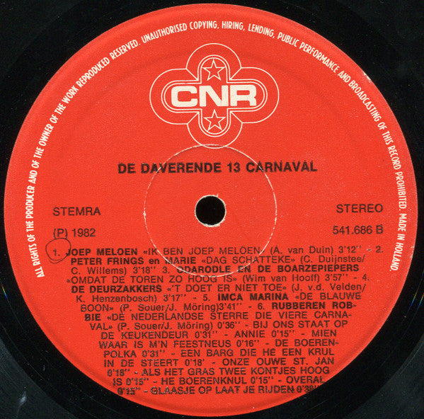 Various - De Daverende Dertien Carnaval (LP) 46914 Vinyl LP JUKEBOXSINGLES.NL   