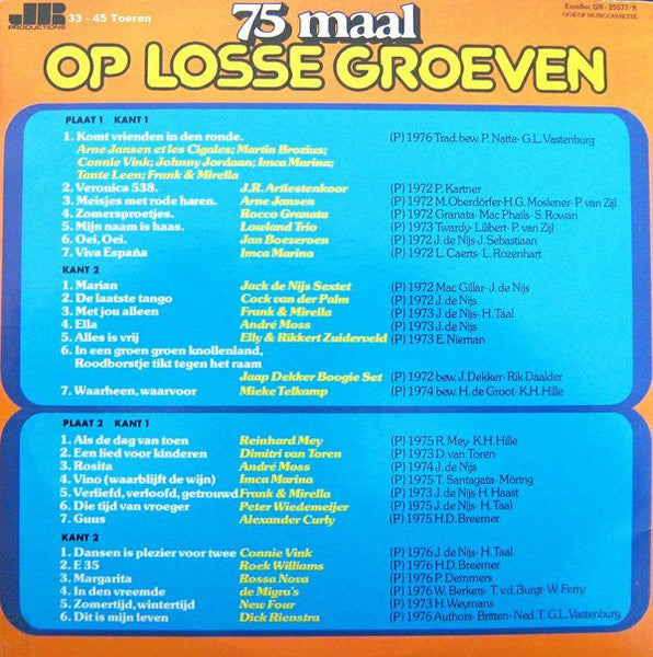 Various - Op Losse Groeven (LP) 42514 (B) Vinyl LP JUKEBOXSINGLES.NL   