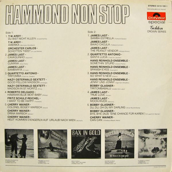 Various - Hammond Non Stop (LP) 42585 Vinyl LP JUKEBOXSINGLES.NL   