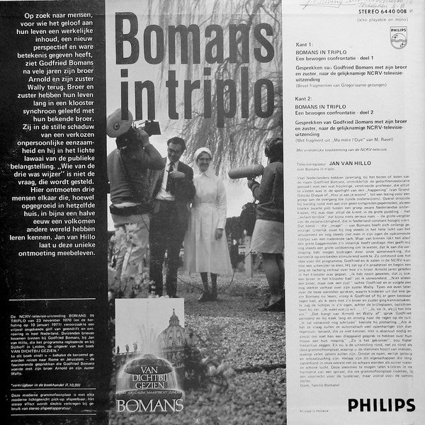 Godfried Bomans - Bomans In Triplo (LP) 52085 Vinyl LP Vinyl Goed / Hoes Goed
