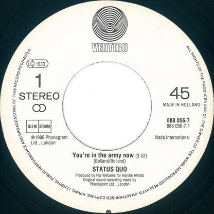 Status Quo - In The Army Now 41895 Vinyl Singles Vinyl Goed / Hoes Generic