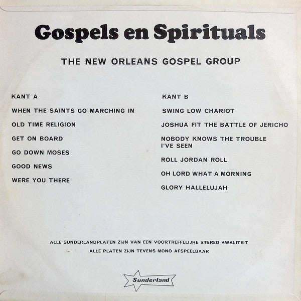 New Orleans Gospel Group - Gospels En Spirituals (LP) 49600 Vinyl LP JUKEBOXSINGLES.NL   