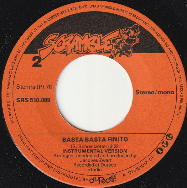 Boy And The Bo-Boys - Basta Basta Finito 37605 Vinyl Singles Vinyl Zeer Goed / Hoesje Goed "VINYLSINGLES.NL"