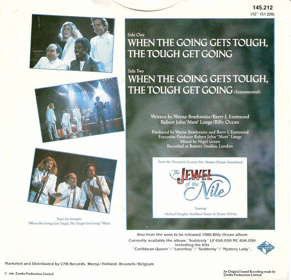 Billy Ocean - When The Going Gets Tough, The Tough Get Going 40598 Vinyl Zeer Goed / Hoesje Goed "VINYLSINGLES.NL"