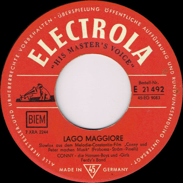 Conny, Die Hansen Boys Und -Girls, Ferdy's Band - Lago Maggiore 30269