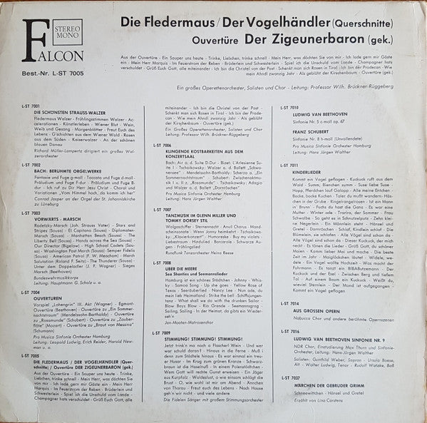 Johann Strauss Jr., Carl Zeller – Die Fledermaus / Der Zigeunerbaron / Der Vogelhändler (LP) 50945