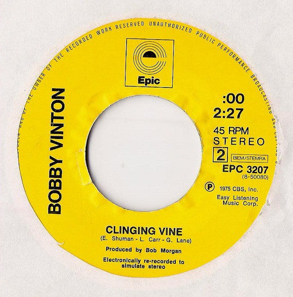 Bobby Vinton - I Can't Believe That It's All Over 41846 Vinyl Singles Vinyl Goed / Hoes Generic