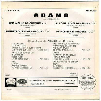 Adamo - Une Meche De Cheveux (EP) 35404