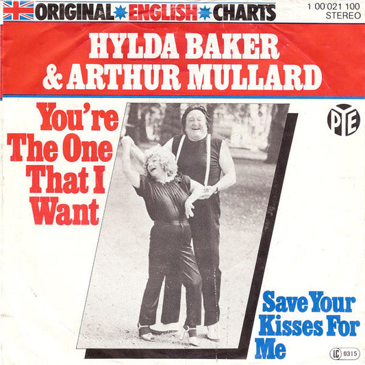 Hylda Baker & Arthur Mullard - You're The One That I Want Vinyl Singles Vinyl Zeer Goed / Hoesje Goed "VINYLSINGLES.NL"
