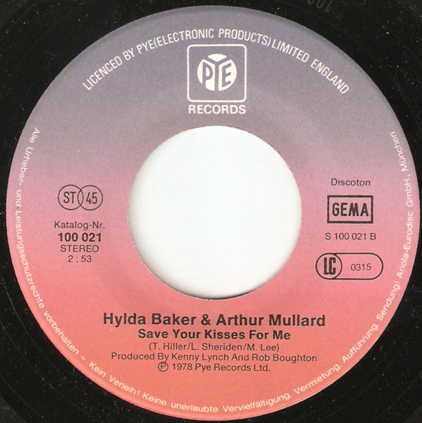 Hylda Baker & Arthur Mullard - You're The One That I Want Vinyl Singles Vinyl Zeer Goed / Hoesje Goed "VINYLSINGLES.NL"
