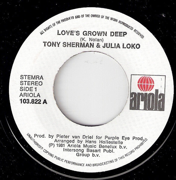 Tony Sherman &amp; Julia Loko - Love's Grown Deep