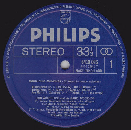 John Woodhouse - Woodhouse Souvenirs (LP) 51357 (B) Vinyl LP Vinyl Goed / Hoes Redelijk