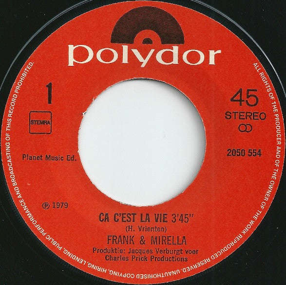 Frank &amp; Mirella - Ca C'est La Vie 40257