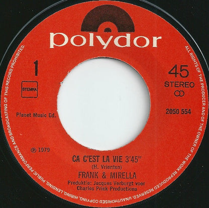 Frank &amp; Mirella - Ca C'est La Vie 40257