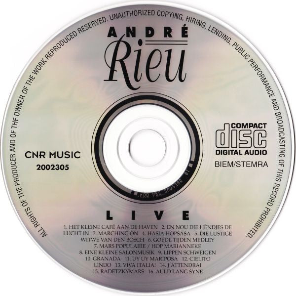 André Rieu - Live (CD) 70842 Compact Disc Goede Staat