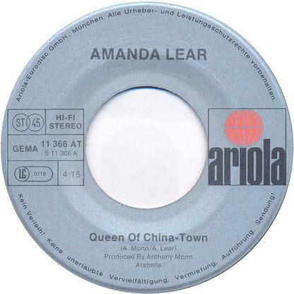 Amanda Lear - Queen Of China-Town 39496 Vinyl Singles Vinyl Zeer Goed / Hoesje Goed "VINYLSINGLES.NL"