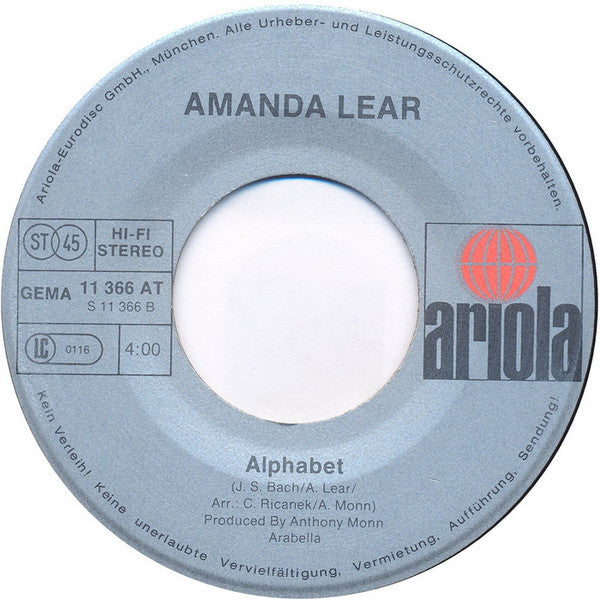 Amanda Lear - Queen Of China-Town 39496 Vinyl Singles Vinyl Zeer Goed / Hoesje Goed "VINYLSINGLES.NL"