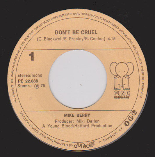 Mike Berry - Don't Be Cruel 08273