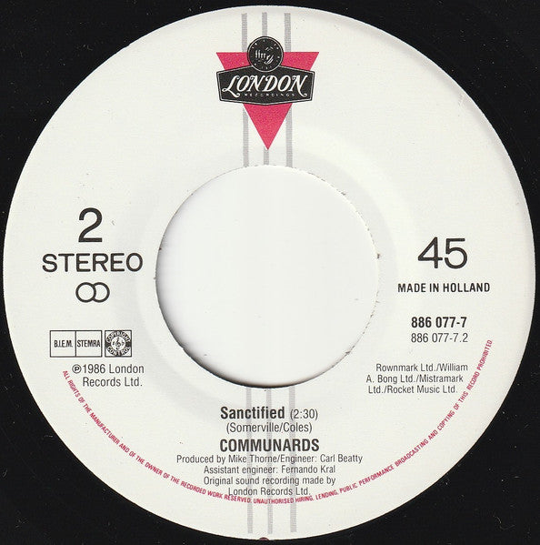 Communards - Don't Leave Me This Way 36138 Vinyl Singles Vinyl Zeer Goed / Hoesje Generic "VINYLSINGLES.NL"