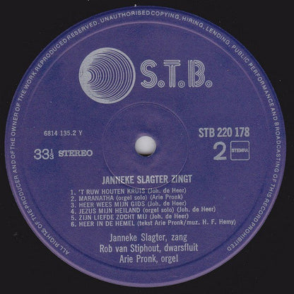 Janneke Slagter - Janneke Slagter Zingt (LP) 48618 Vinyl LP JUKEBOXSINGLES.NL   