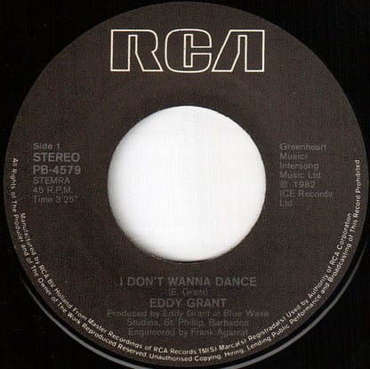 Eddy Grant - I Don't Wanna Dance 30797 Vinyl Singles Vinyl Zeer Goed / Hoesje Goed "VINYLSINGLES.NL"