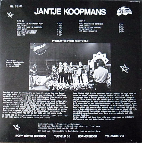 Jantje Koopmans - De Beste Van Jantje Koopmans - Rode Rozen (LP) 46217 Vinyl LP JUKEBOXSINGLES.NL   